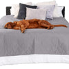 Waterproof & Non-Slip Queen Size Mattress Cover Protector for Dogs & Cats, Washable, for Beds, Couches, & Car Seats - Quilted Twill Blanket Mattress Cover - Gray, Large/Queen Size