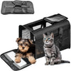 Pet Travel Carrier Soft Sided Portable Bag for Cats, Small Dogs, Kittens or Puppies 17 Lbs Max, Collapsible, Durable, Airline Approved, Travel Friendly (Medium)