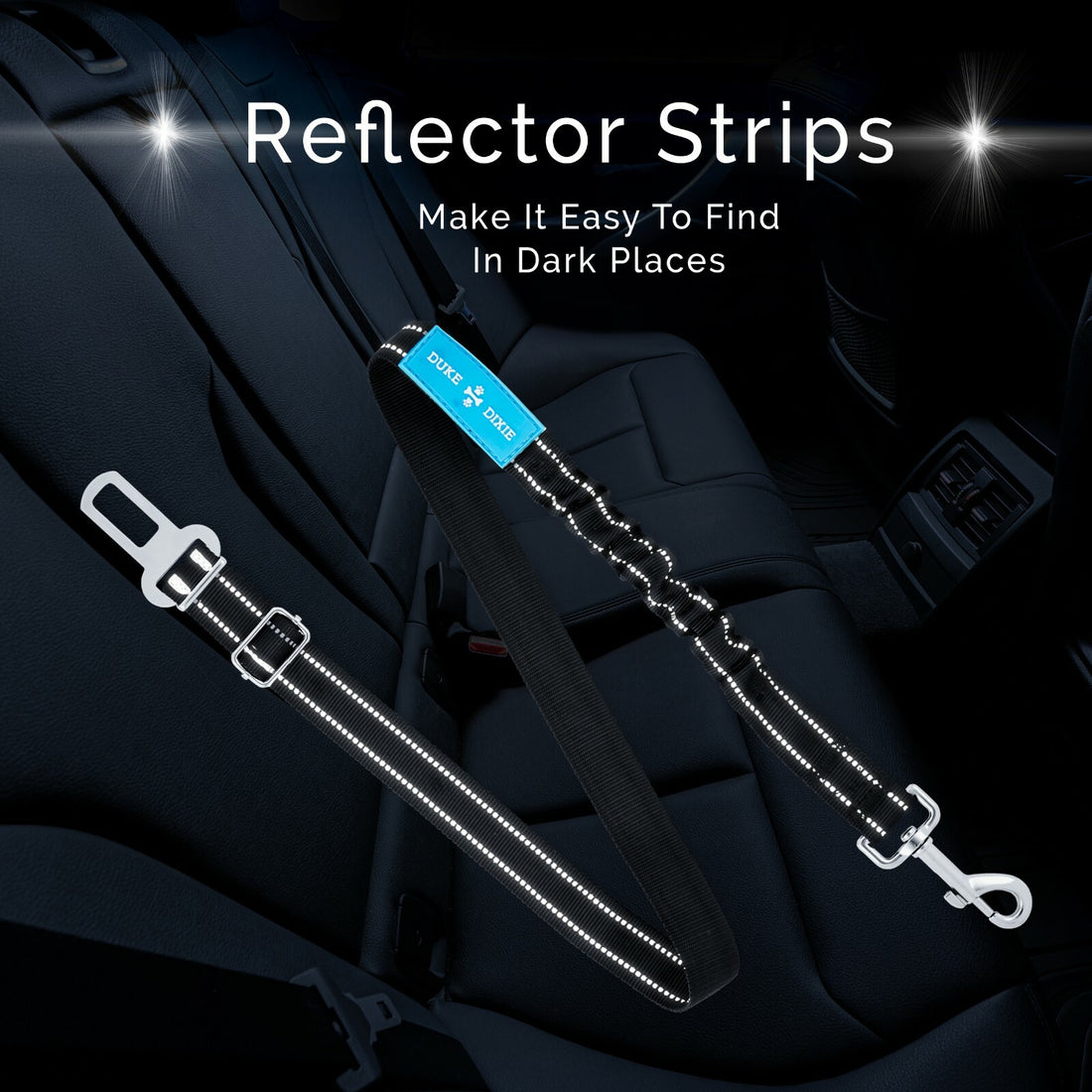 Dog Seat Belt Leash Pet Seatbelt Car ELASTIC Safety Adjustable Harness 2 Pack