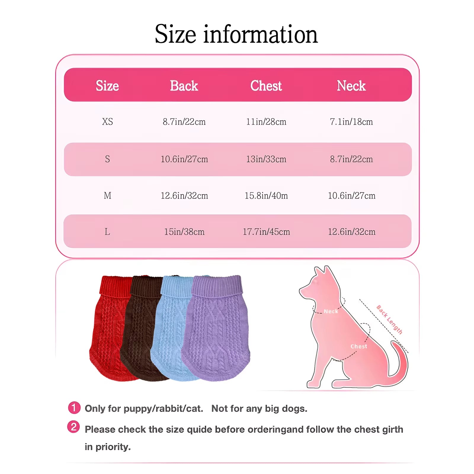 Dog Sweaters Fashionable Pet Clothing Lightweight