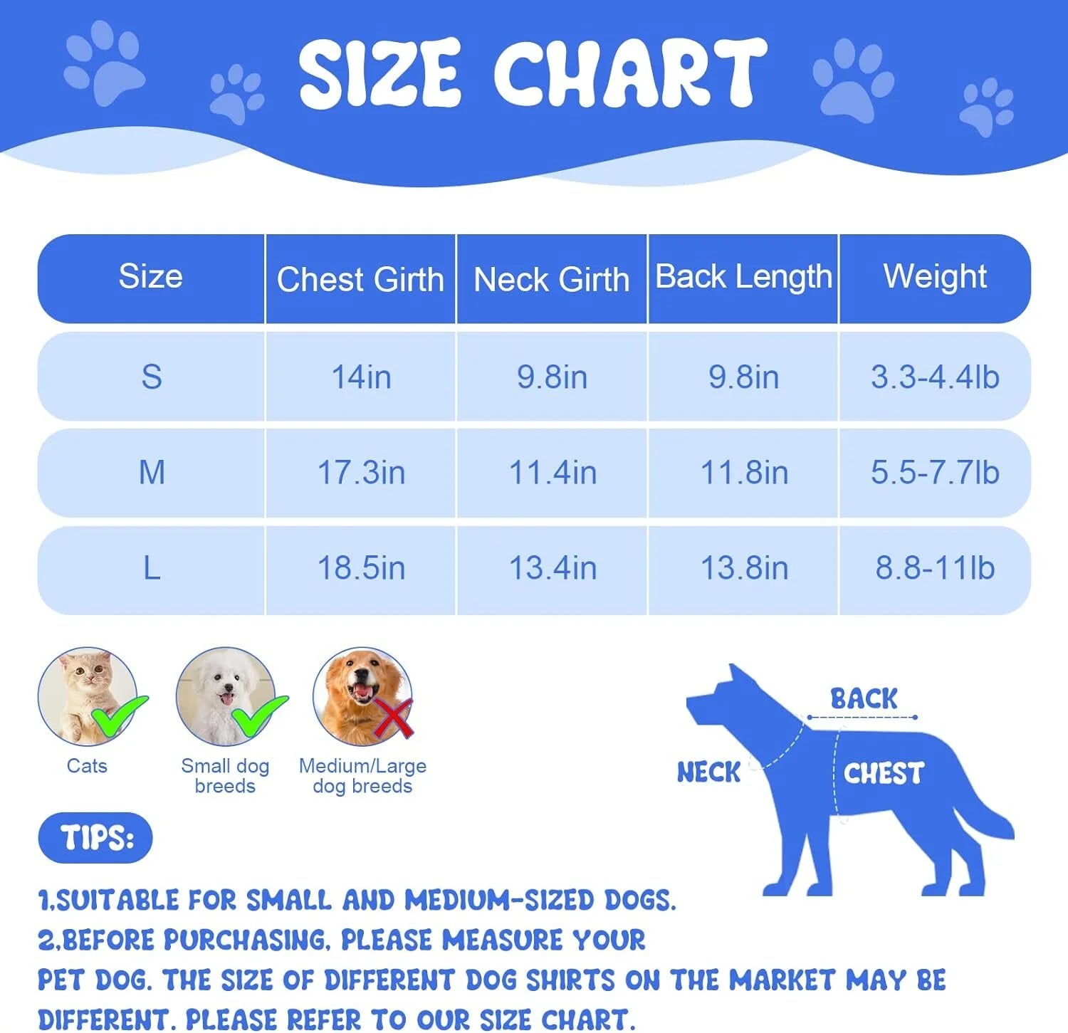 8 Pack Dog Clothes for Small Dogs Boy and Girl