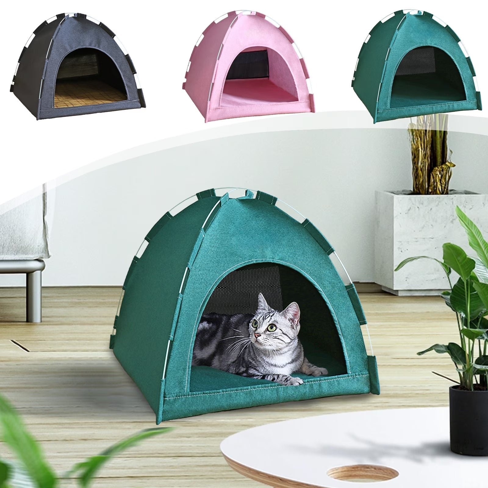 Foldable Pet Tent, Universal Pet Nests for Indoor Cats, Dog Tent, Pet Tent, Portable Cats Tent Bed for Outdoor Cats Cave Cats Houses