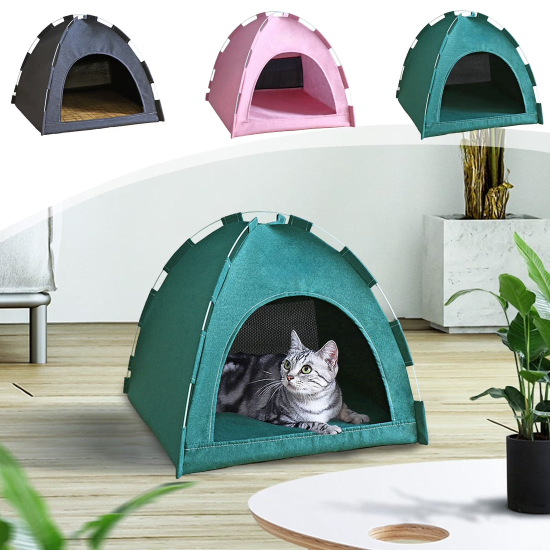 Foldable Pet Tent, Universal Pet Nests for Indoor Cats, Dog Tent, Pet Tent, Portable Cats Tent Bed for Outdoor Cats Cave Cats Houses
