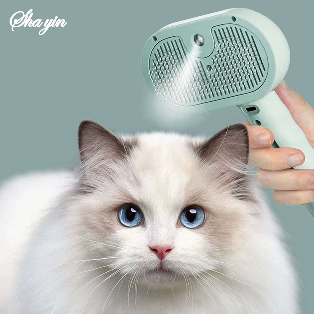 Pet Clean Steam Spray Dog Grooming Brush 