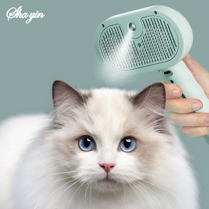 Pet Clean Steam Spray Dog Grooming Brush 