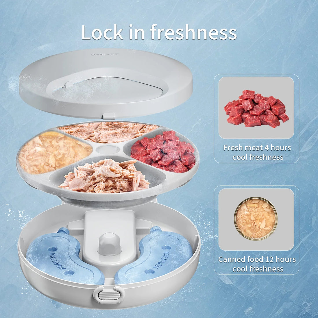 Automatic Cat Feeder Wet Food, Auto Refrigerated Wet/Dry Food Feeder