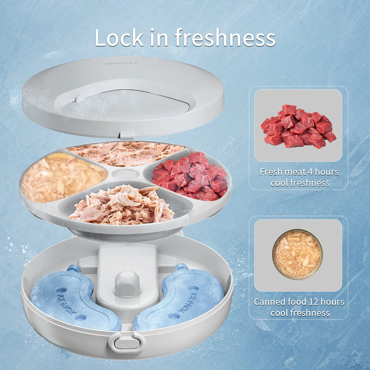 Automatic Cat Feeder Wet Food, Auto Refrigerated Wet/Dry Food Feeder