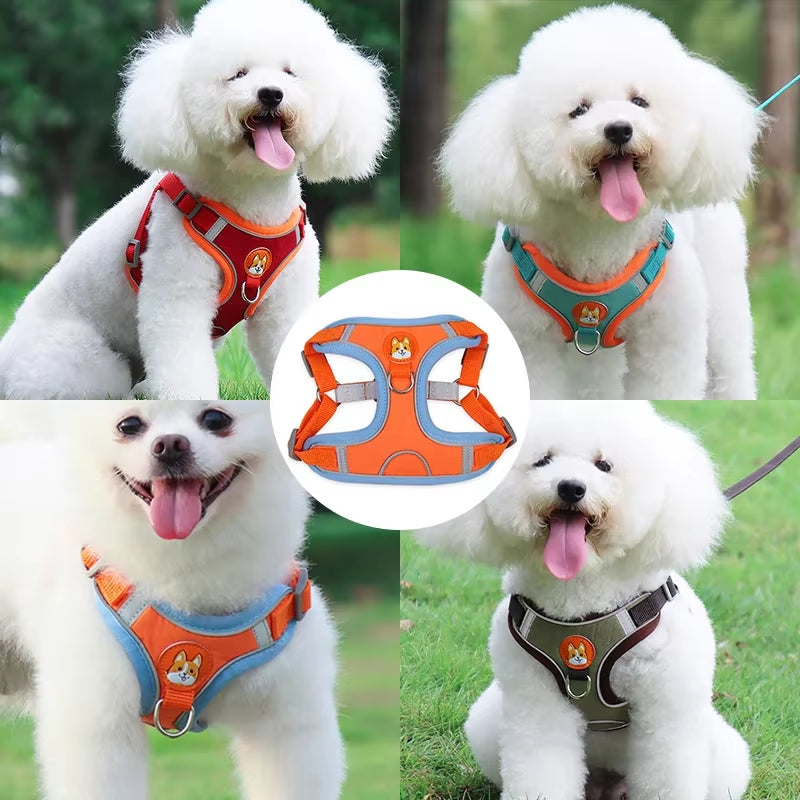 New Pet Dog Harness Leash Set Reflective Adjustable 