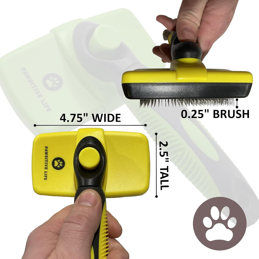 Brush for Dogs and Cats with Retractable Bristles | Pet Shedding Brush for Removal of Loose Fur, Tangled Hair, and Mats | Suitable for All Hair Lengths
