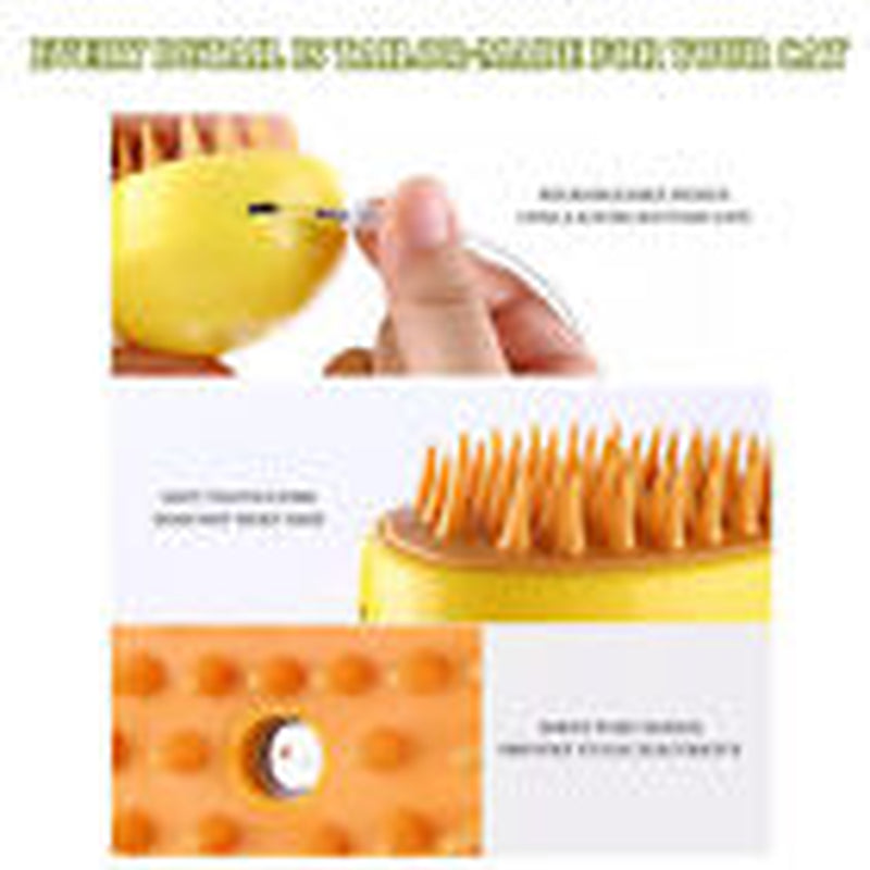 Rechargeable Shedding Hair Spray Hot Steam Easy Pet Grooming Brush for Cat, Dog