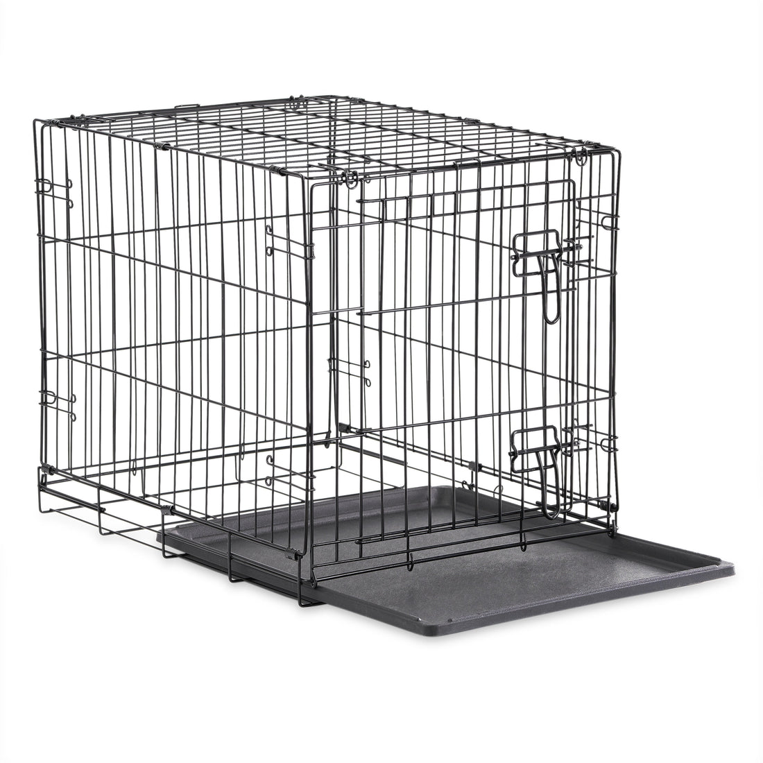 Foldable 48" Wire Crate for Dogs with Divider and Leak-Proof Tray