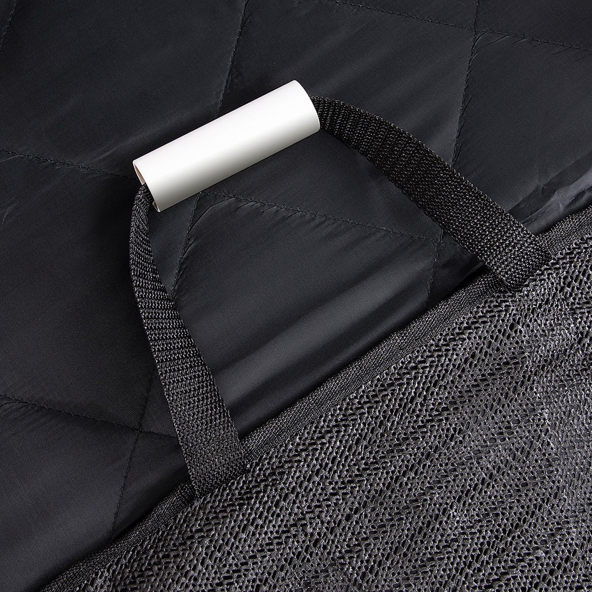 Black Waterproof Pet Front Seat Cover for Cars Nonslip Rubber Backing W/ Anchor