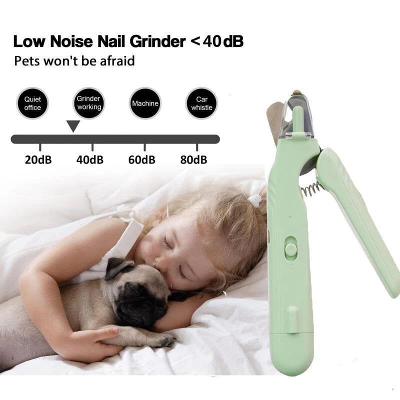 2 in 1 Pet Nail Clippers with Led Light Paw Nail Trimmer Pet Supplies