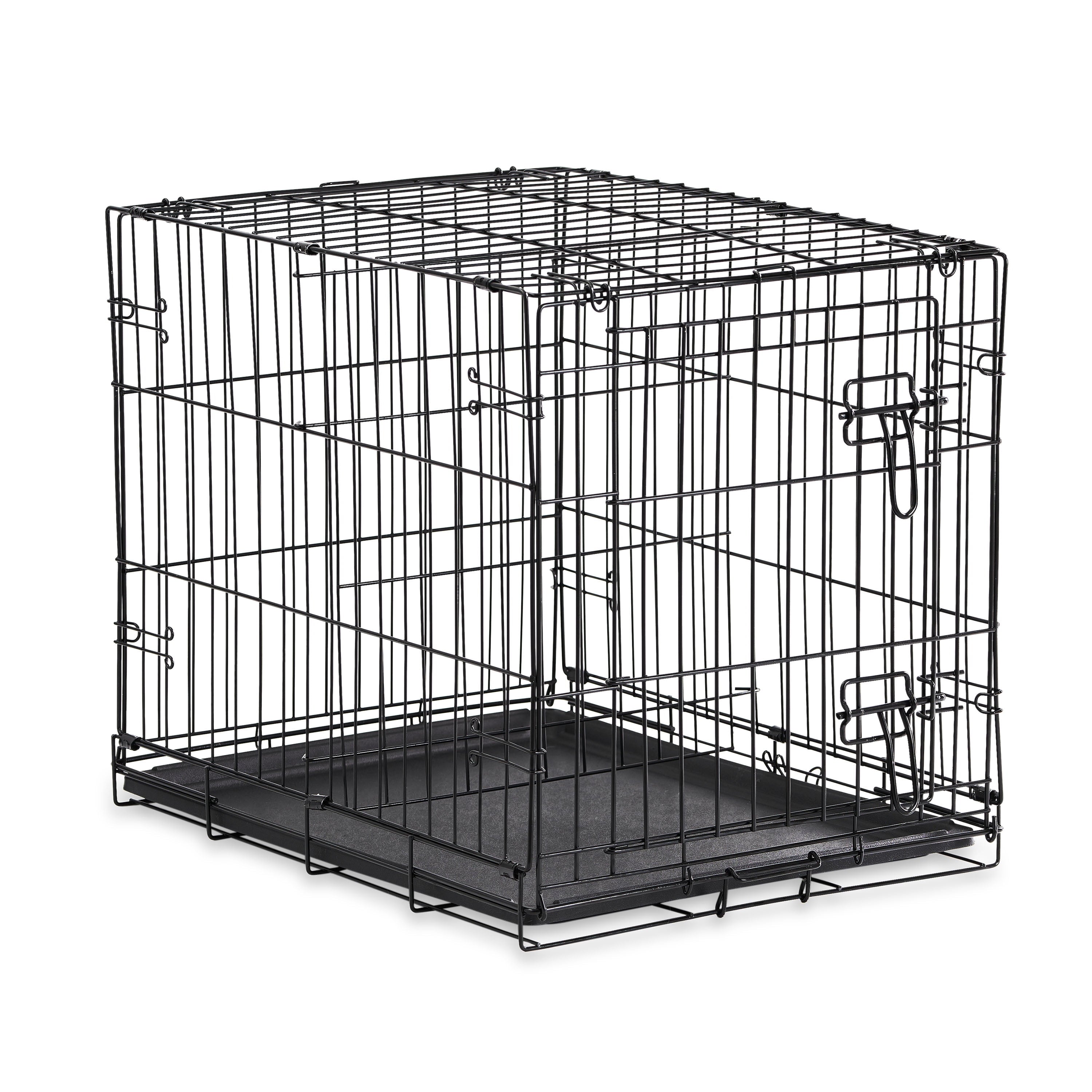 Foldable 48" Wire Crate for Dogs with Divider and Leak-Proof Tray