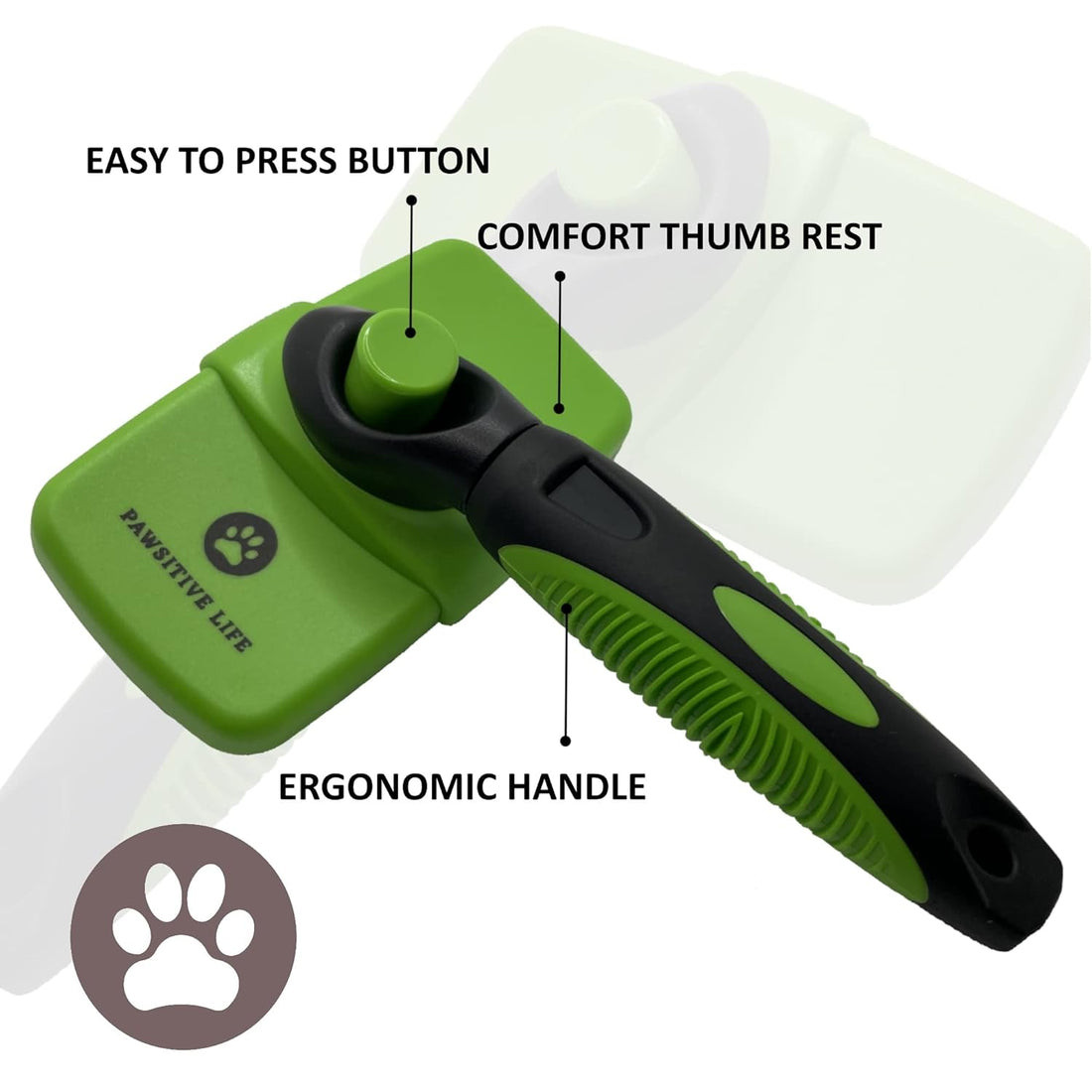 Brush for Dogs and Cats with Retractable Bristles | Pet Shedding Brush for Removal of Loose Fur, Tangled Hair, and Mats | Suitable for All Hair Lengths
