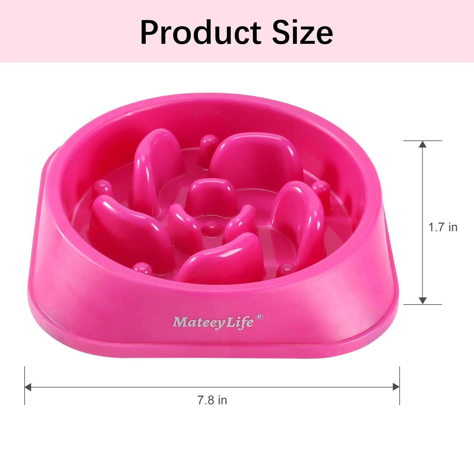 Slow Feeder Dog Bowls, Anti-Choking Puzzle Dog Food Bowls, Non Slip Interactive Dog Feeding Bowls That Slow down Eating, Bloat Stop Maze Dog Dishes Dog Feeder for Medium Large Breeds Purple