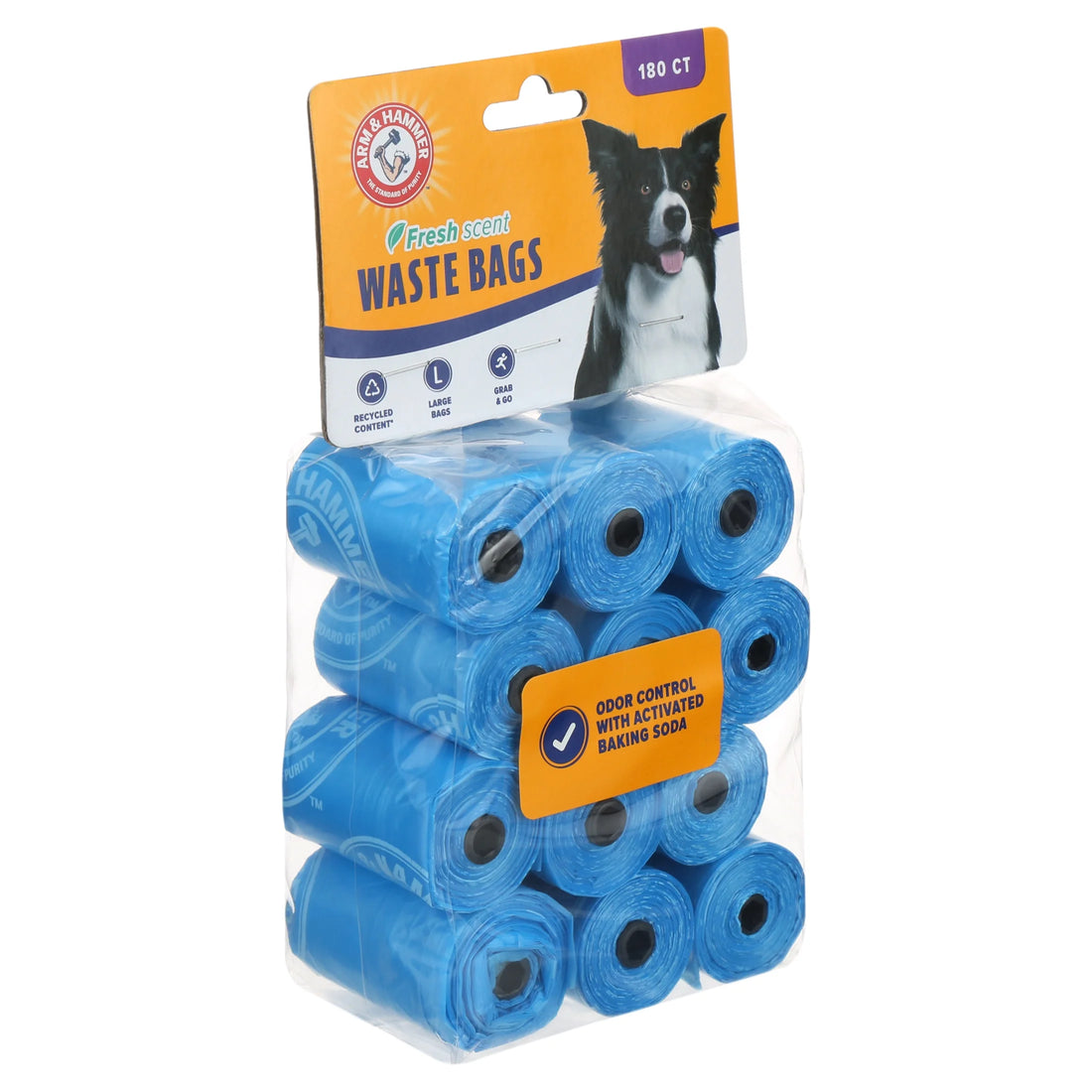 Durable Disposable Fresh Scent Dog Waste Bag Refills, Blue, 180 Count