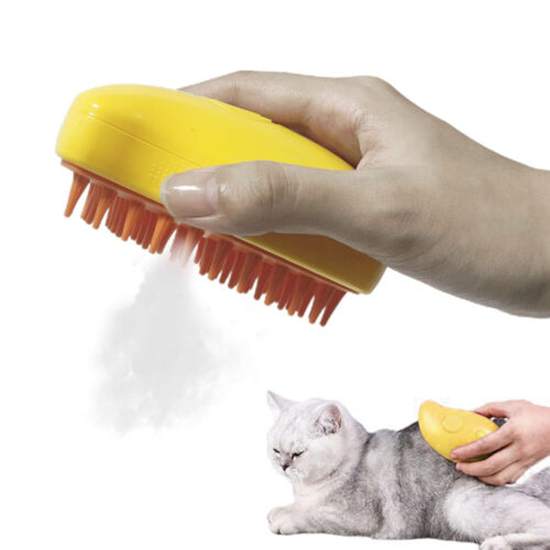 Rechargeable Shedding Hair Spray Hot Steam Easy Pet Grooming Brush for Cat, Dog