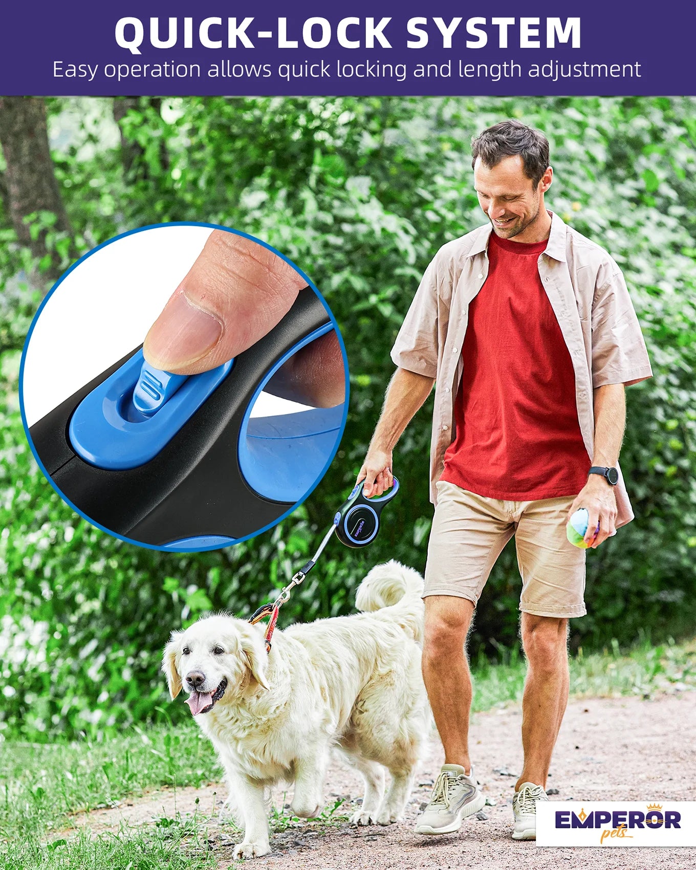 Retractable Dog Leash, 16 Ft, Heavy Duty
