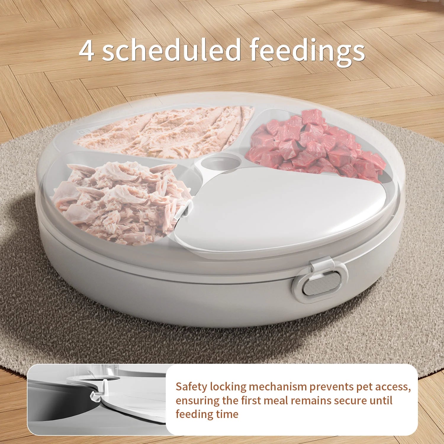 Automatic Cat Feeder Wet Food, Auto Refrigerated Wet/Dry Food Feeder