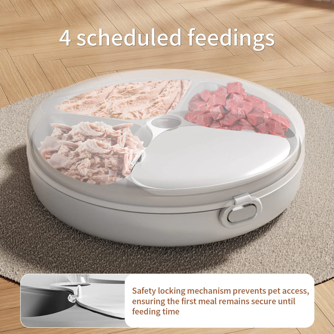 Automatic Cat Feeder Wet Food, Auto Refrigerated Wet/Dry Food Feeder