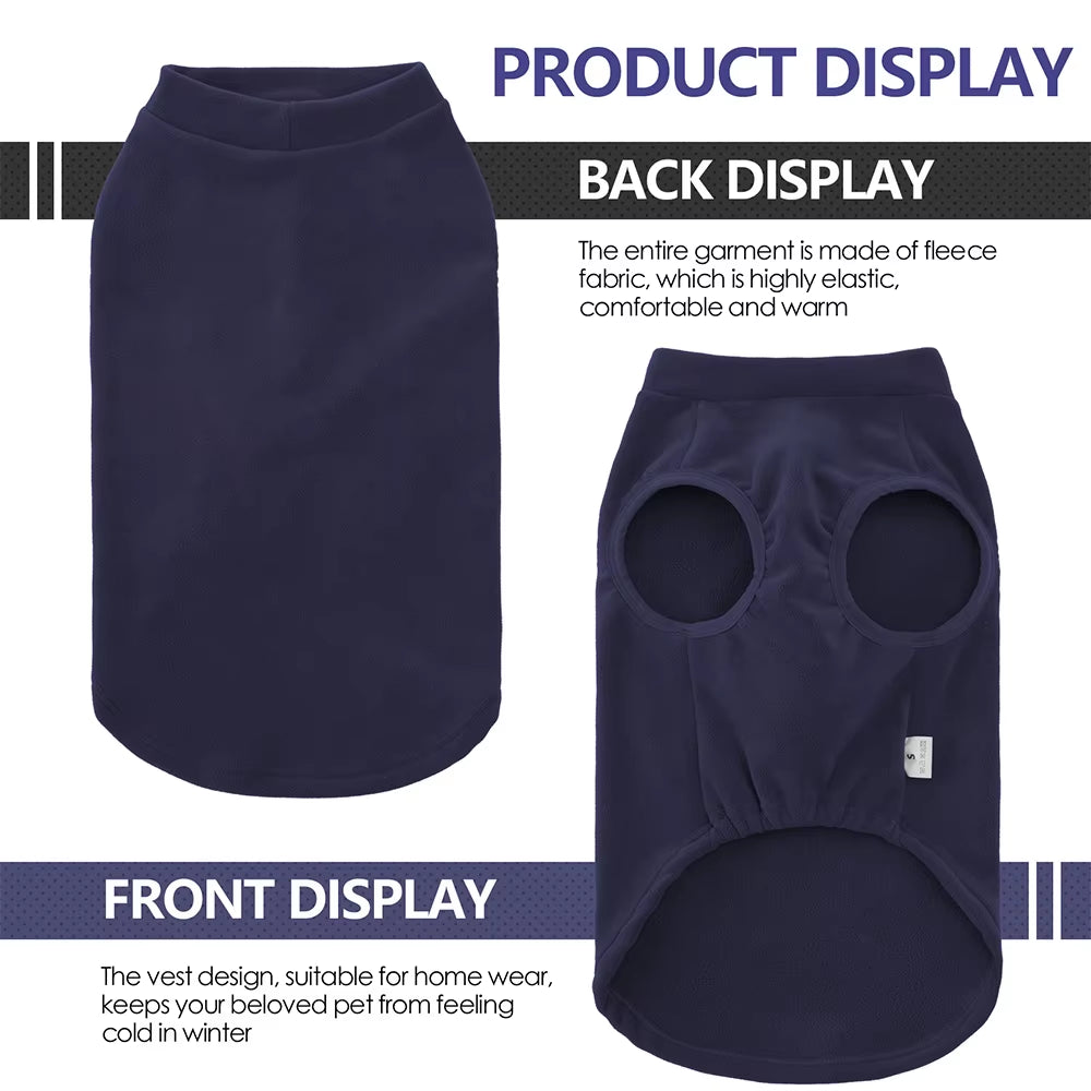 Soft Fleece Dog Clothes Sweater Winter Warm Dogs Pajamas Super Soft Pet Clothing Dogs Home Indoor Clothes for Medium Large Dogs