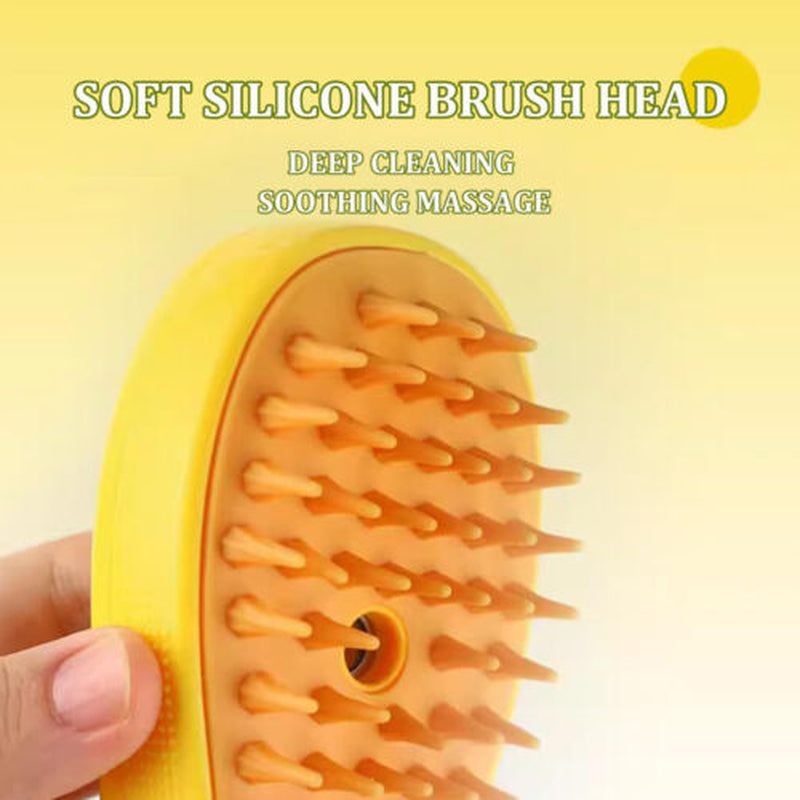 Rechargeable Shedding Hair Spray Hot Steam Easy Pet Grooming Brush for Cat, Dog