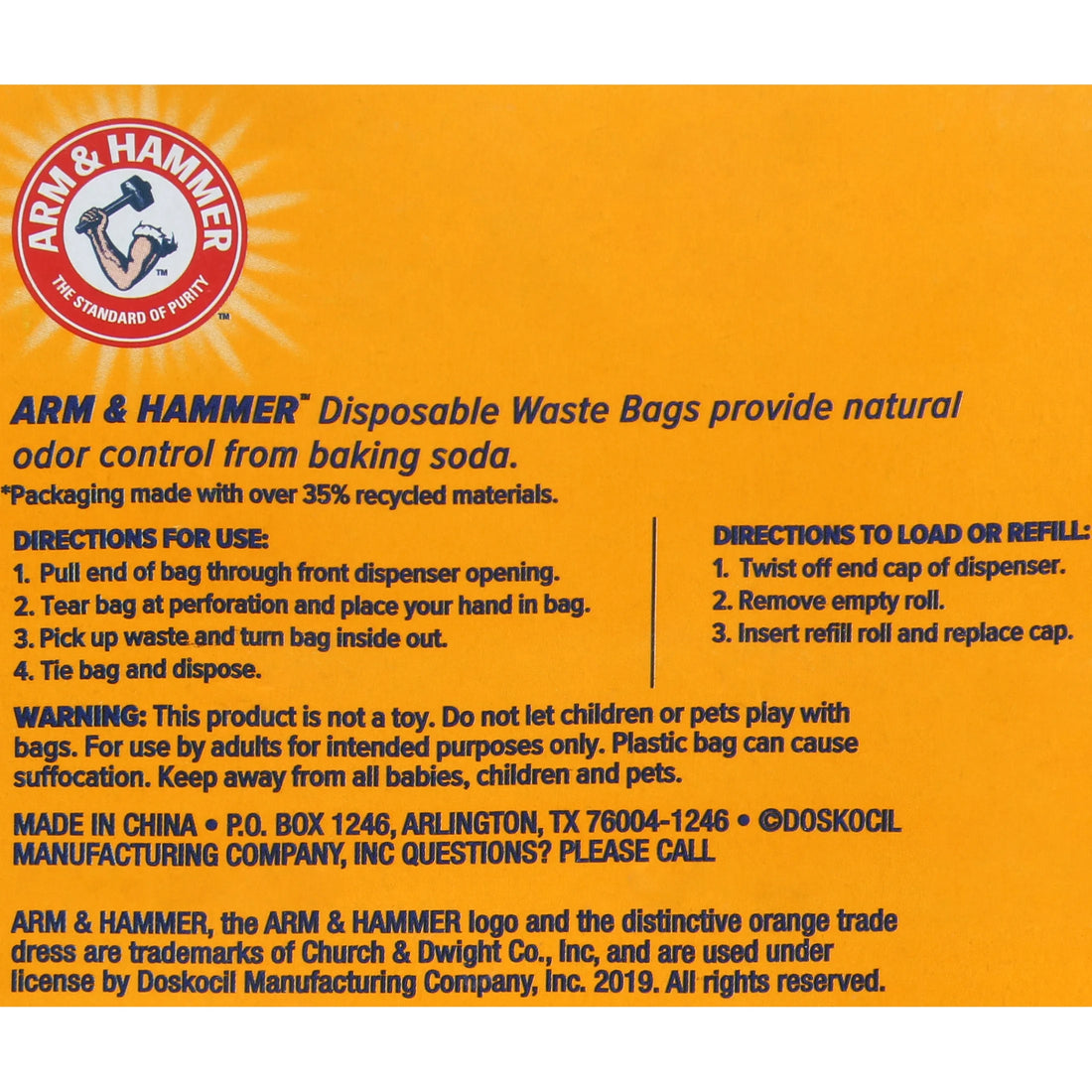 Durable Disposable Fresh Scent Dog Waste Bag Refills, Blue, 180 Count