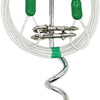 16 Inch Spiral Stake with 15Ft Reflective Tie-Out Cable for Medium Dogs up to 60 Pounds Darkgreen & Silver