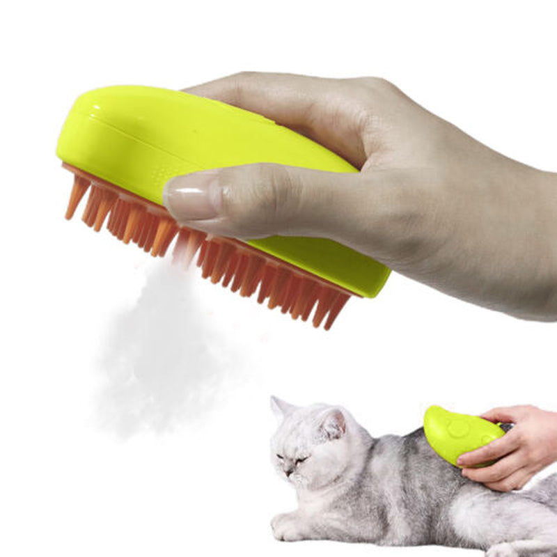 Rechargeable Shedding Hair Spray Hot Steam Easy Pet Grooming Brush for Cat, Dog