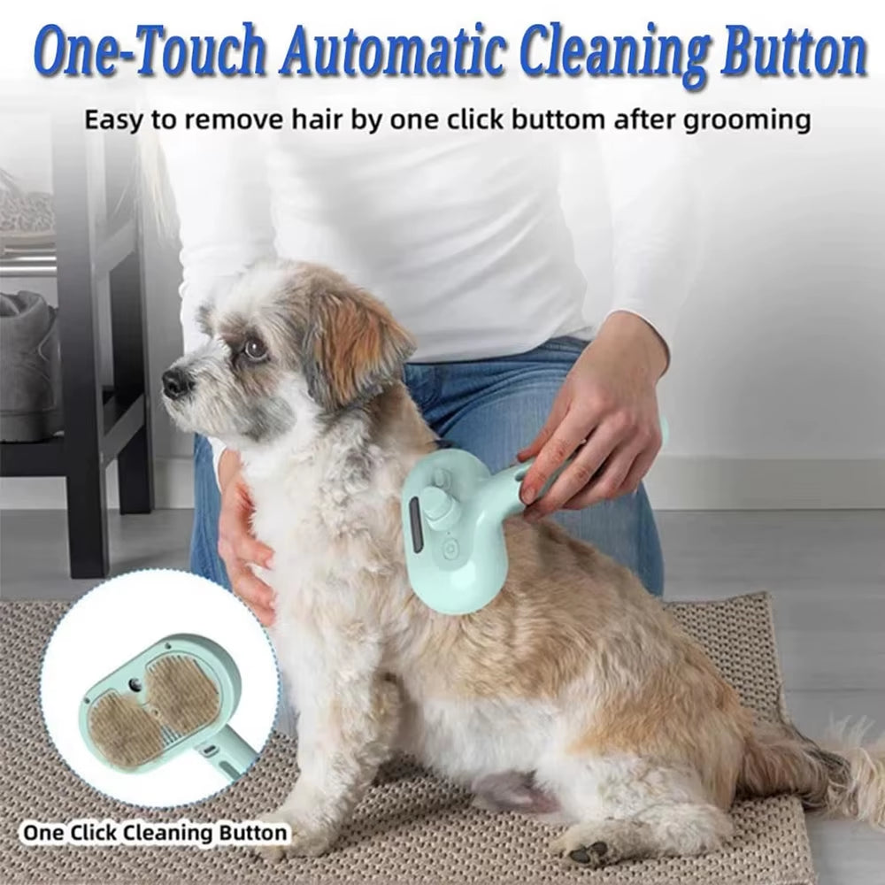 Pet Clean Steam Spray Dog Grooming Brush 