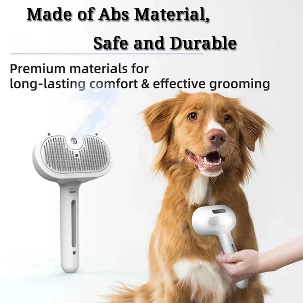 Pet Clean Steam Spray Dog Grooming Brush 