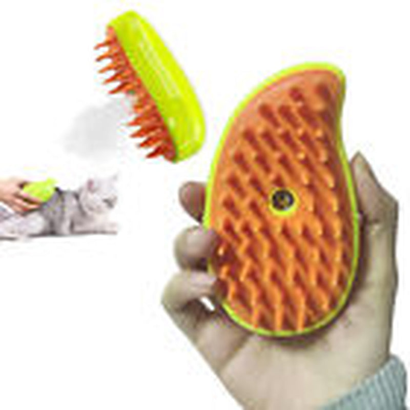 Rechargeable Shedding Hair Spray Hot Steam Easy Pet Grooming Brush for Cat, Dog