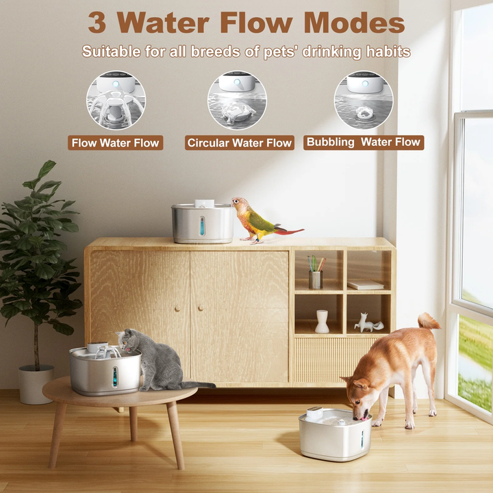 Wireless Cat Water Fountain Battery Operated