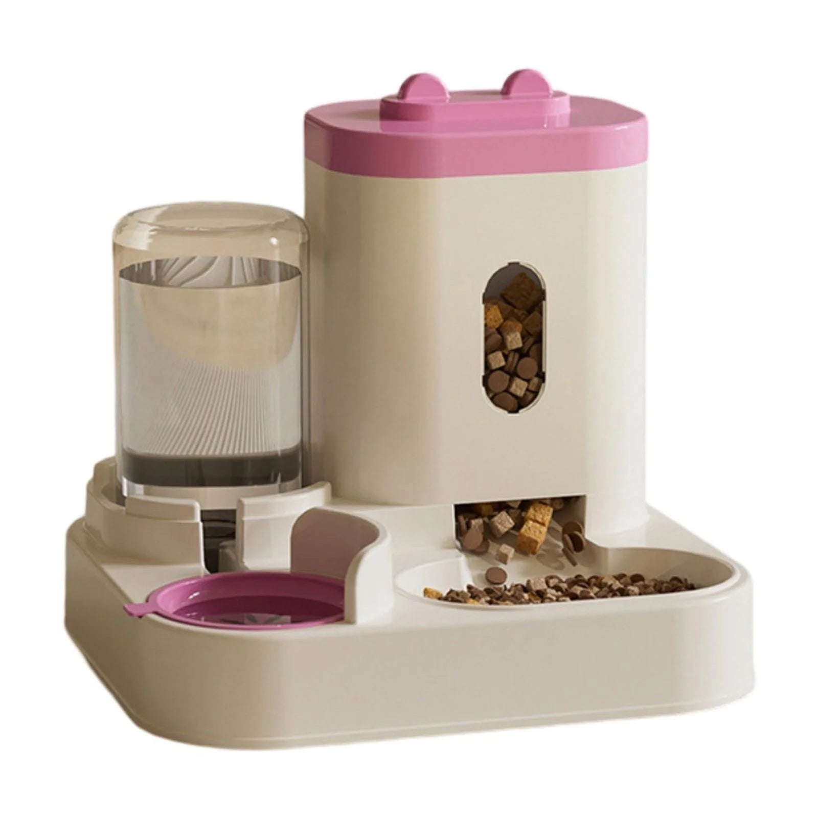 Automatic Dual Bowl Pet Feeder & Water Dispenser with Adjustable Portion Control