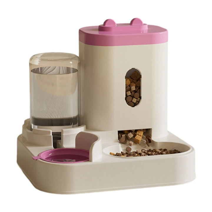 Automatic Dual Bowl Pet Feeder & Water Dispenser with Adjustable Portion Control