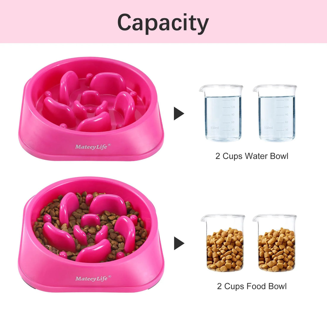 Slow Feeder Dog Bowls, Anti-Choking Puzzle Dog Food Bowls, Non Slip Interactive Dog Feeding Bowls That Slow down Eating, Bloat Stop Maze Dog Dishes Dog Feeder for Medium Large Breeds Purple