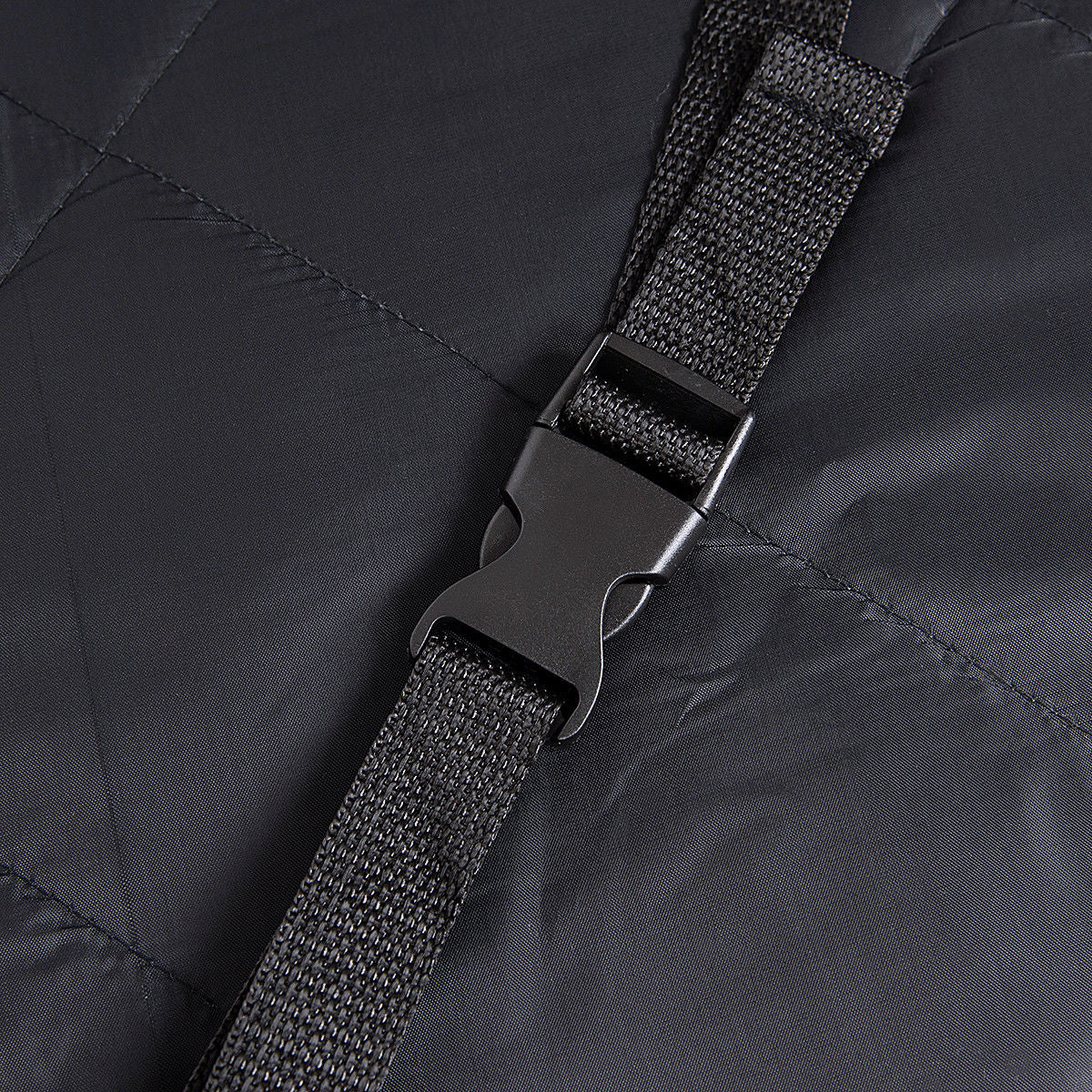 Black Waterproof Pet Front Seat Cover for Cars Nonslip Rubber Backing W/ Anchor