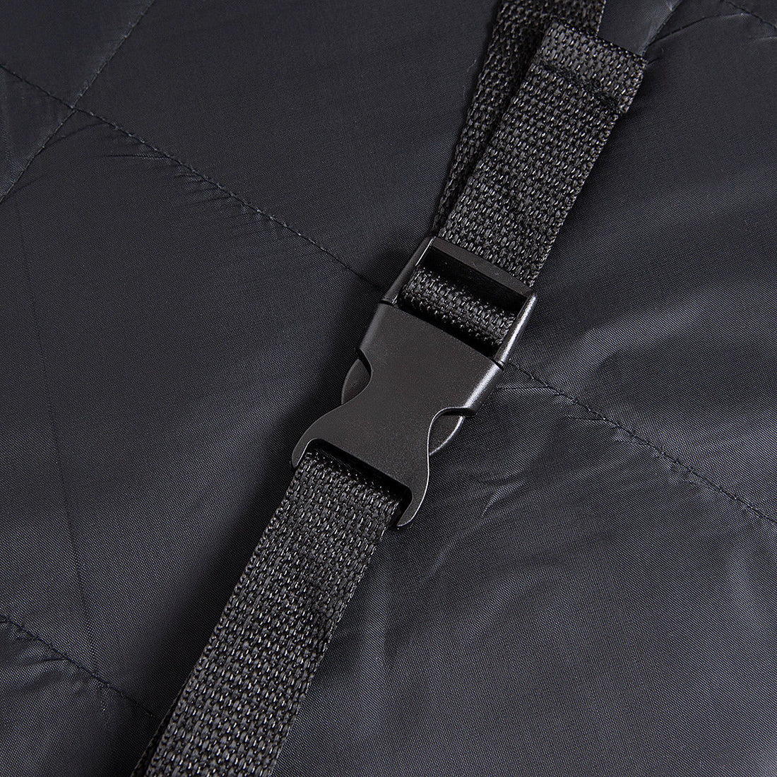 Black Waterproof Pet Front Seat Cover for Cars Nonslip Rubber Backing W/ Anchor