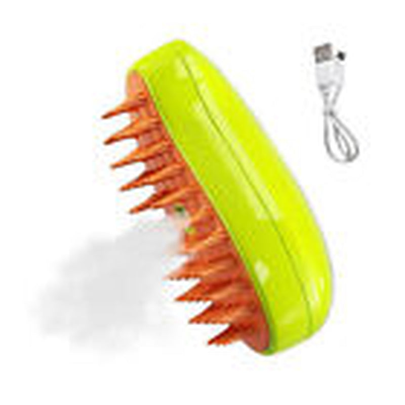 Rechargeable Shedding Hair Spray Hot Steam Easy Pet Grooming Brush for Cat, Dog