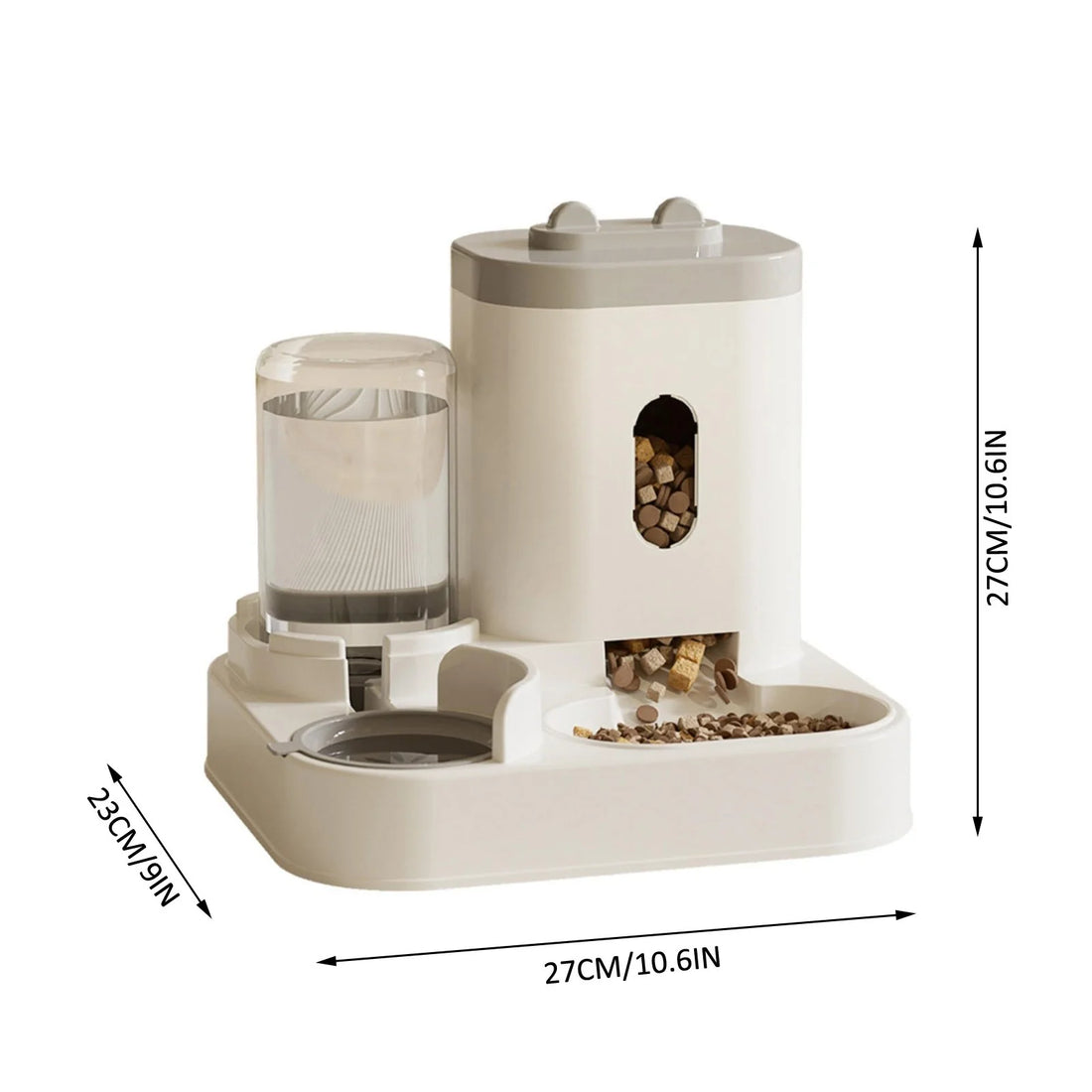 Automatic Dual Bowl Pet Feeder & Water Dispenser with Adjustable Portion Control