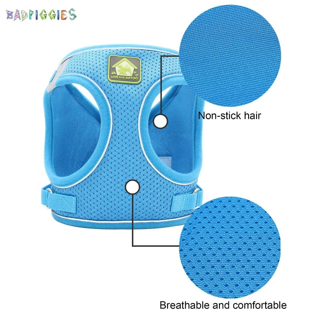 Cat Dog No Pull Harness Leash Set Outdoor 