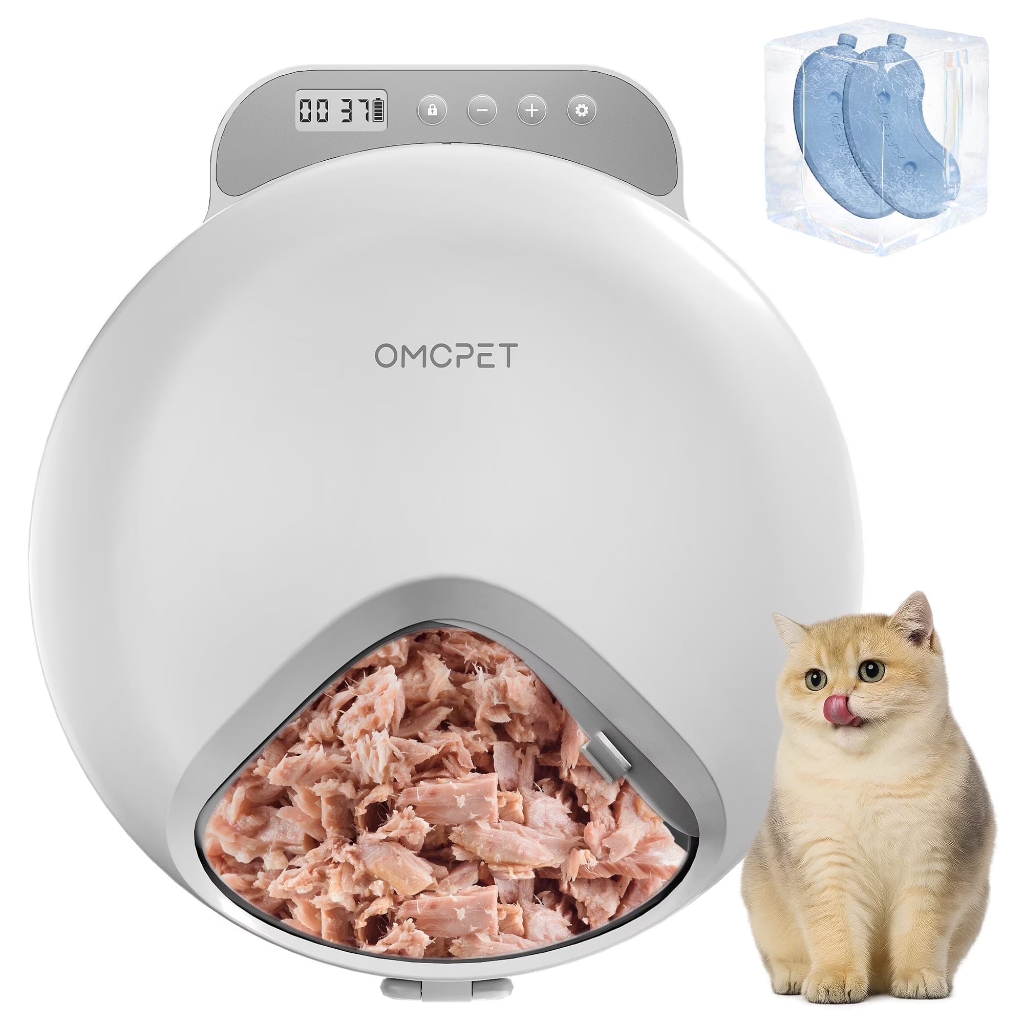 Automatic Cat Feeder Wet Food, Auto Refrigerated Wet/Dry Food Feeder