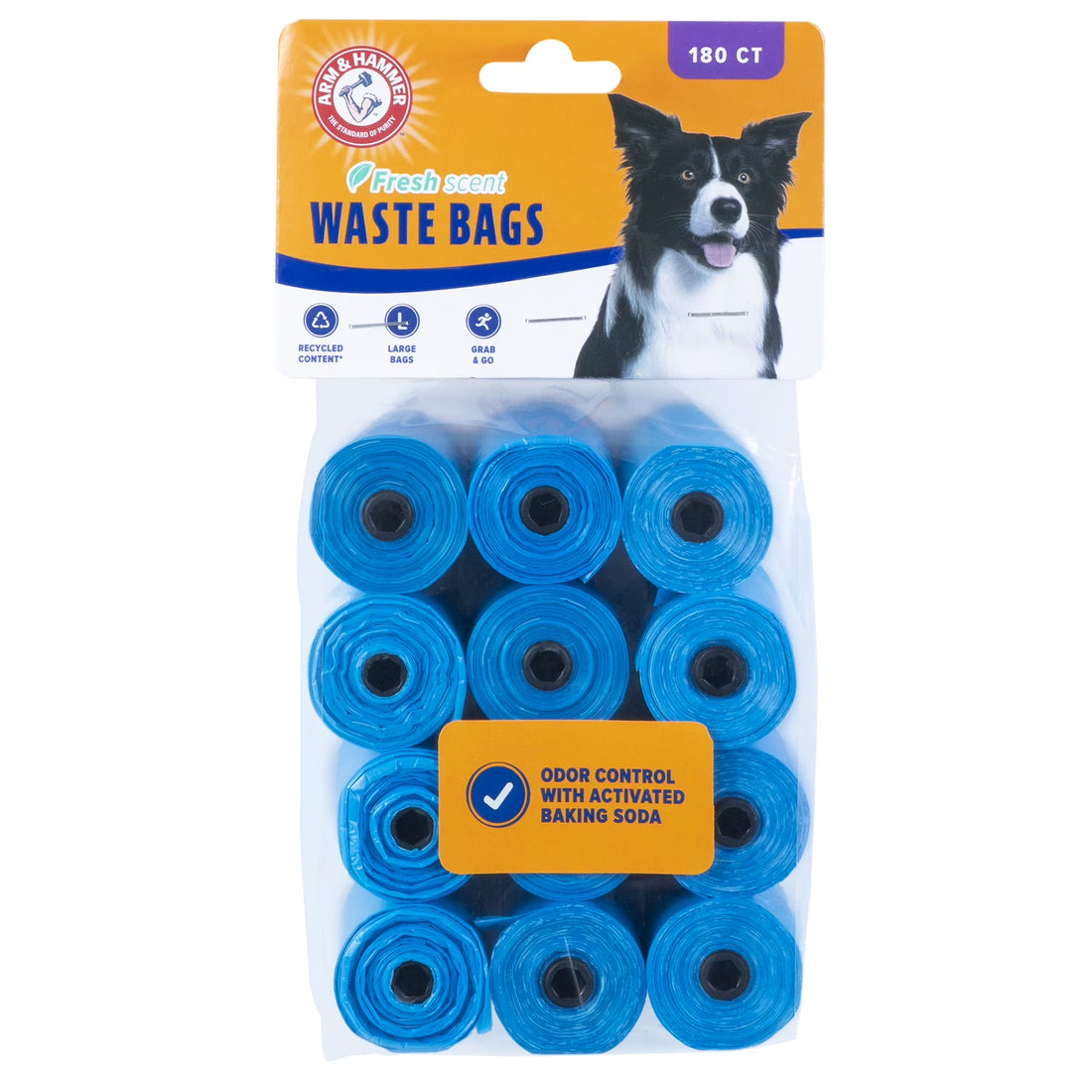 Durable Disposable Fresh Scent Dog Waste Bag Refills, Blue, 180 Count