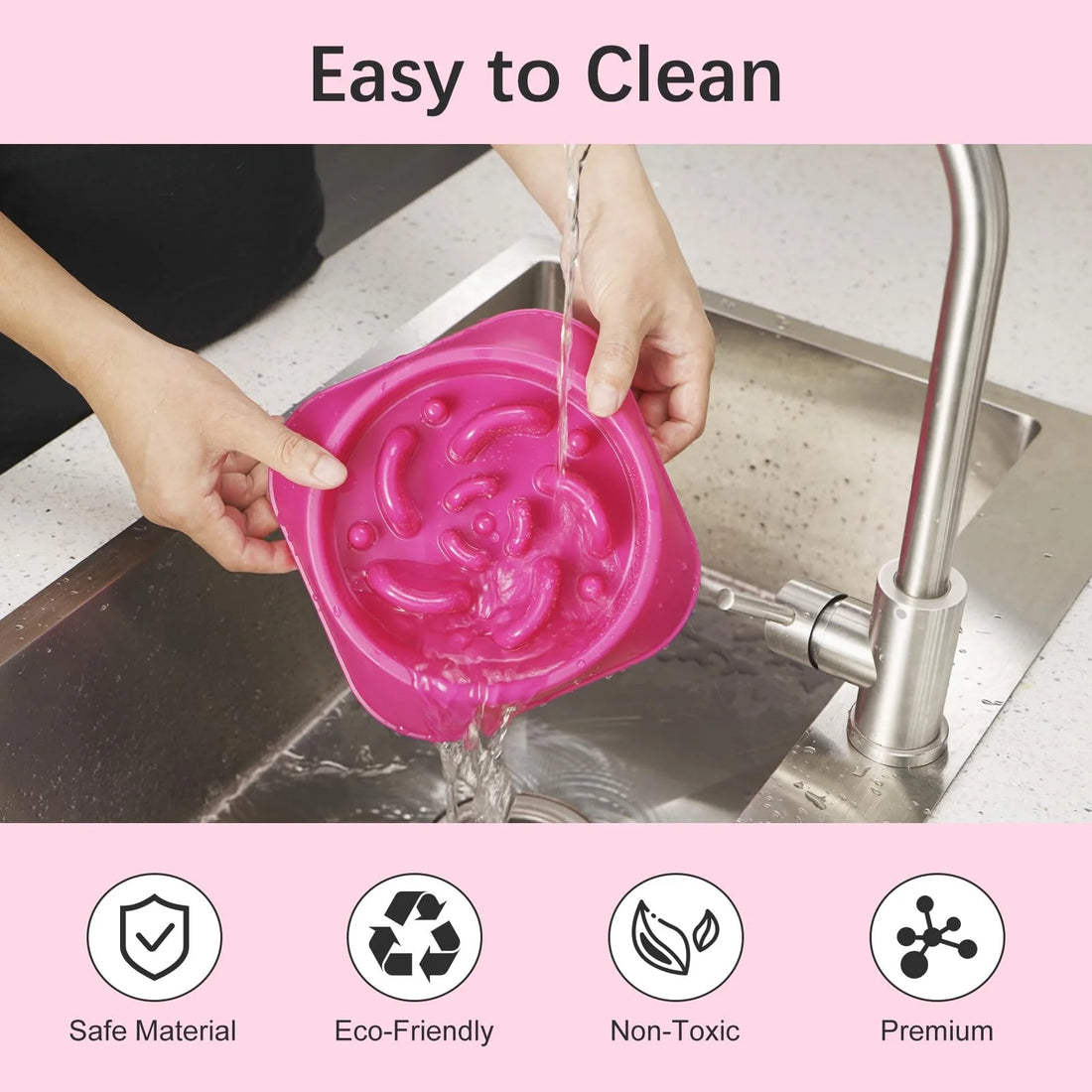 Slow Feeder Dog Bowls, Anti-Choking Puzzle Dog Food Bowls, Non Slip Interactive Dog Feeding Bowls That Slow down Eating, Bloat Stop Maze Dog Dishes Dog Feeder for Medium Large Breeds Purple