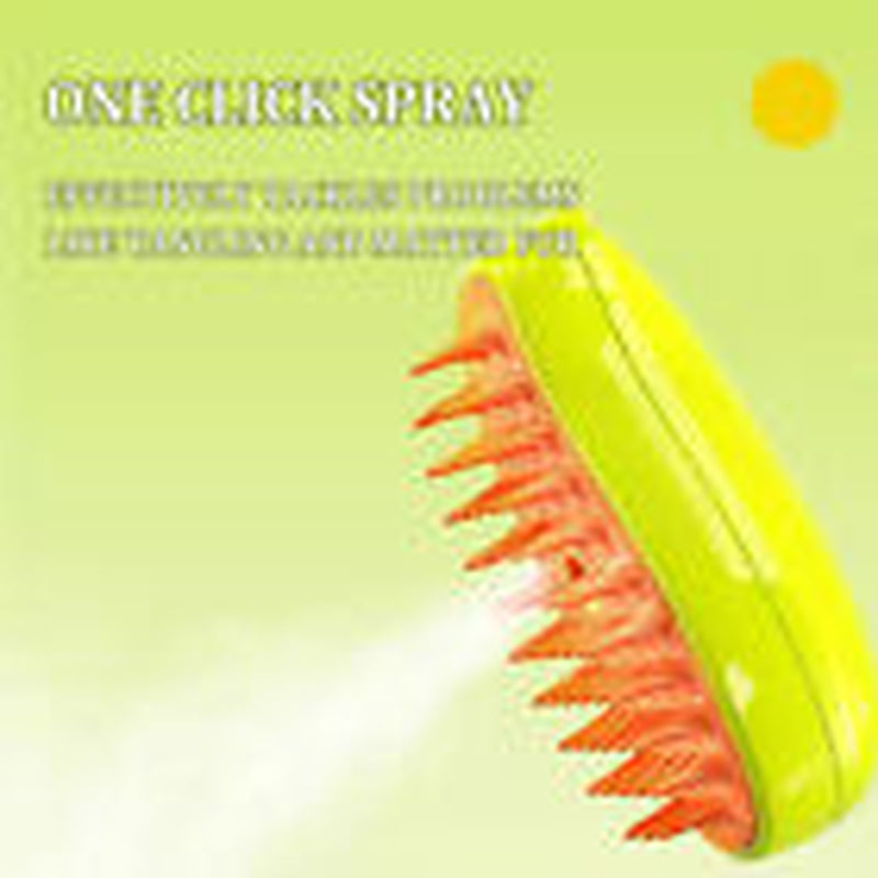 Rechargeable Shedding Hair Spray Hot Steam Easy Pet Grooming Brush for Cat, Dog