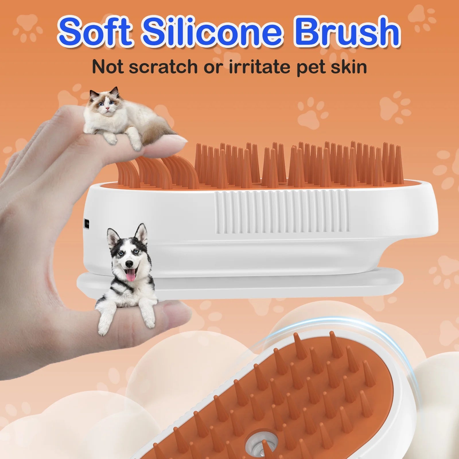 Cat Steam Brush for Shedding Dog Brush 